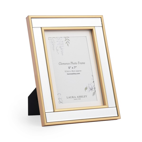 (image for) Clemence Photo Frame Mirror and Gold Leaf 5" x 7"